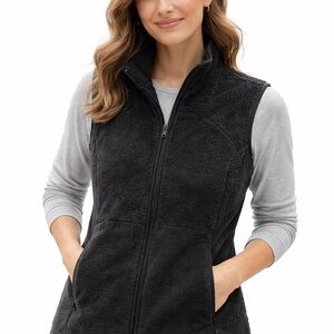 The North Face Black Fleece Vest Women’s Medium Full Zip Sherpa